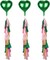 25PCS Green Pink Party Decorations - Tissue Banner Garland & Tropical Banner for Beach, Bachelorette, Hawaiian Luau & Summer Parties